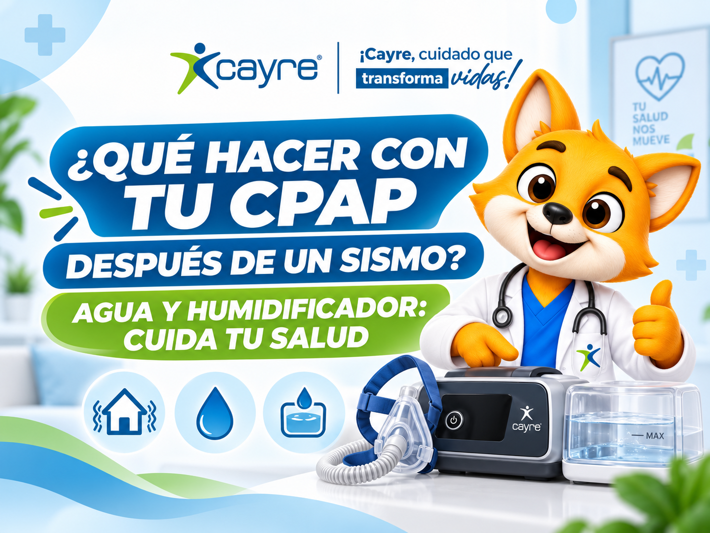 Qué hacer con el CPAP después de un sismo y cómo limpiar el humidificador