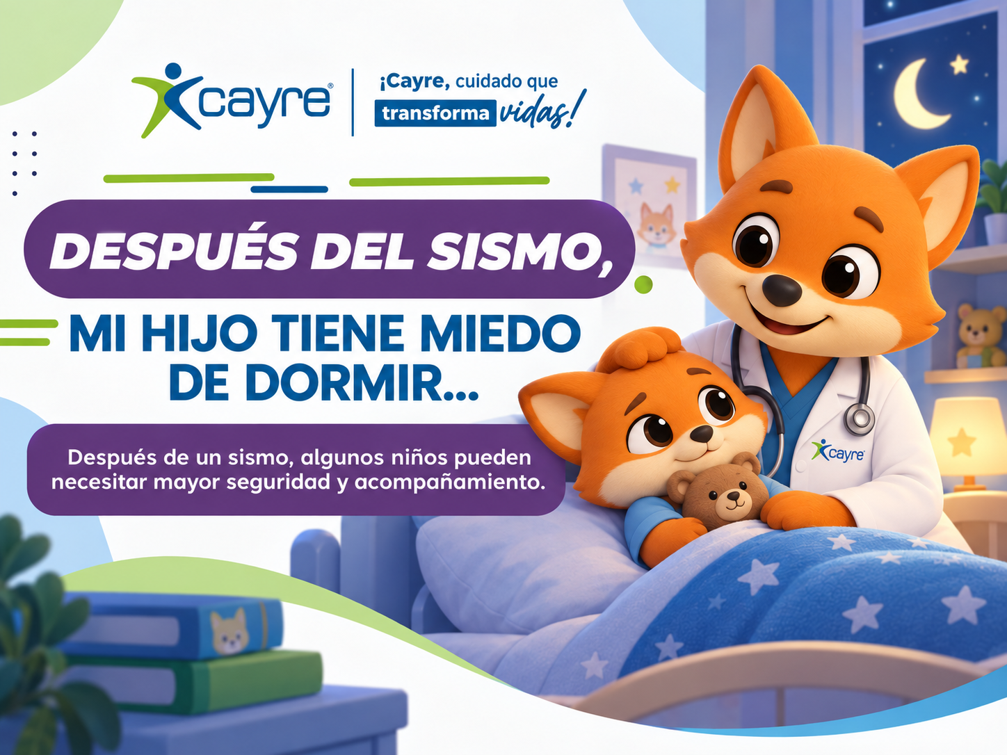 Miedo de dormir después de un sismo en niños y recomendaciones para padres
